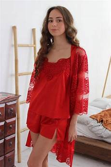 Red Satin Nighty Gown